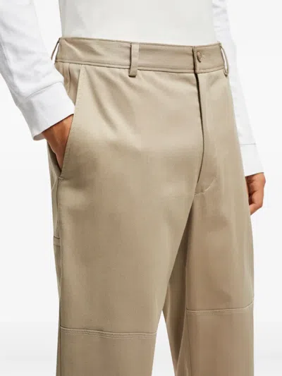Moncler Pantalon En Gabardine De Coton In Neutrals