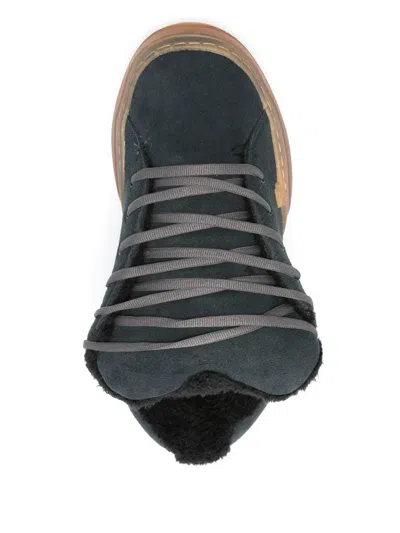 Erl 'vamp Skate' Black Low Top Sneakers With Contrasting Sole In Black