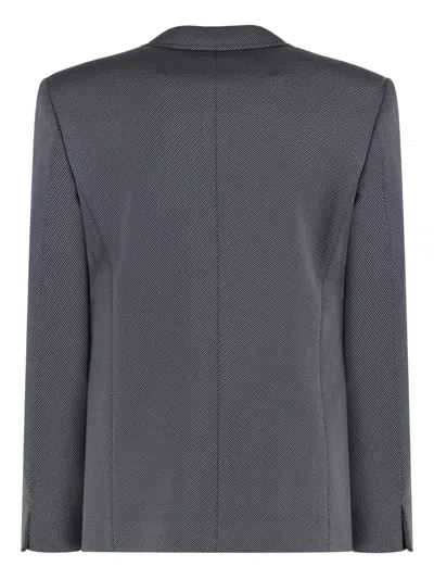 Random Identities Wool Blazer In Grey