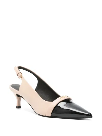 Furla Two-tone Slingback Pumps With Design In Pink