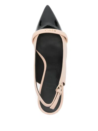 Furla Two-tone Slingback Pumps With Design In Pink