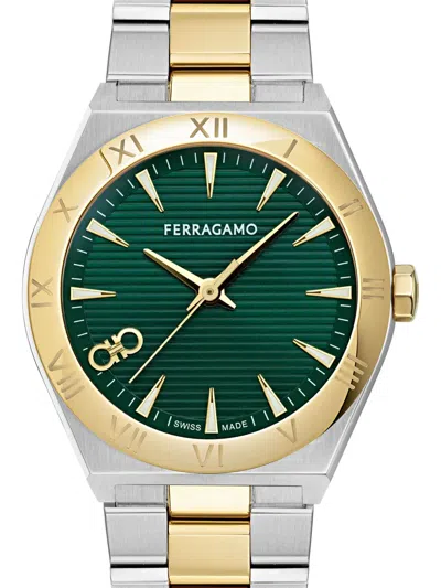 Ferragamo Vega Upper East Bracelet Watch In Green