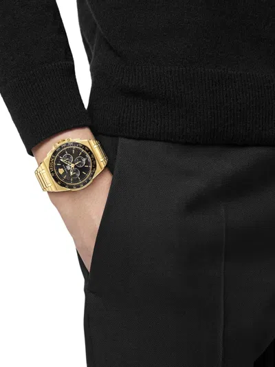 Versace Greca Extreme Chrono Bracelet Watch In Black