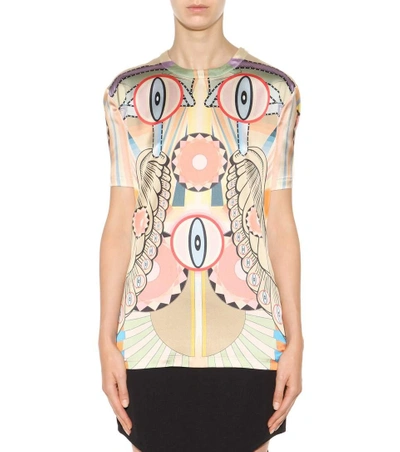 Shop Givenchy Printed Silk T-shirt In Multicolored