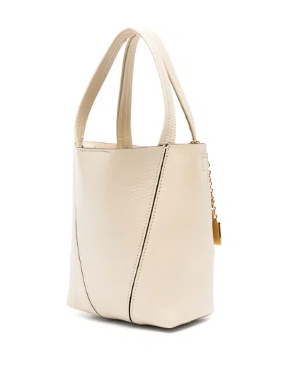Chloé Womens Cement Pink Spin Small Leather Tote Bag In Neutrals