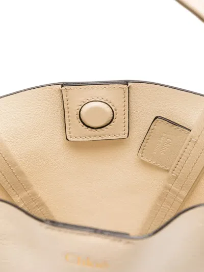 Chloé Womens Cement Pink Spin Small Leather Tote Bag In Neutrals