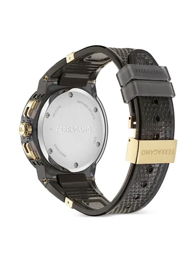 Ferragamo F-80 Translucent Watch In Transparent Red