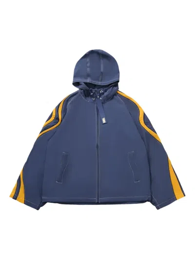 Erl Ufo Windbreaker Jacket In Blue
