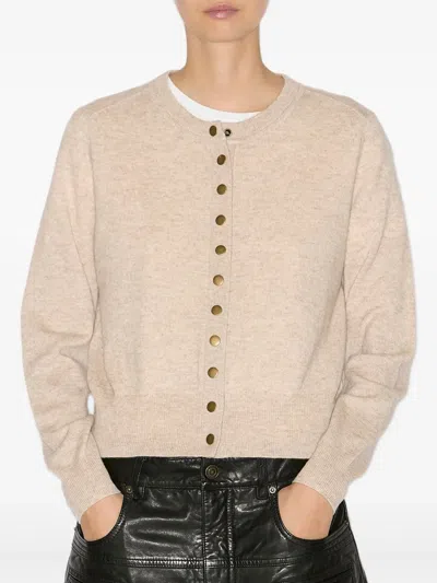 Isabel Marant Idesia Cardigan In Light Beige