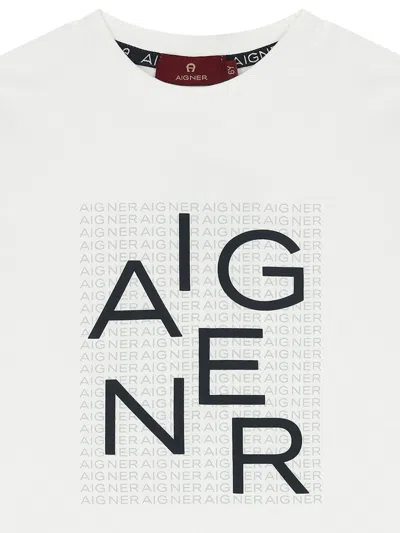 Aigner Logo-print T-shirt In White