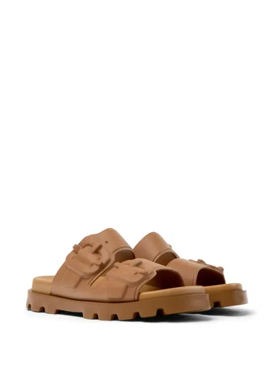 Camper Brutus Slide Sandal In Brown, Women's At Urban Outfitters
