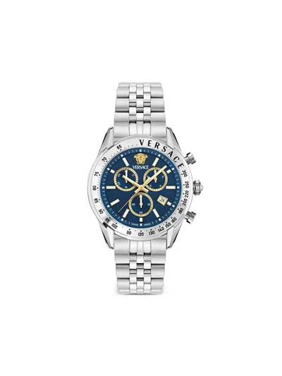 Versace Chrono Master 44mm In Blue