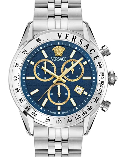 Versace Chrono Master 44mm In Blue
