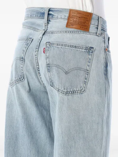 Levi's Tory Burch Rose Pink Leather Flat Shoes In Blue