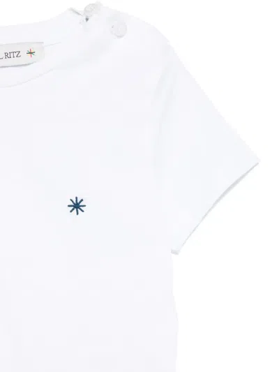 Manuel Ritz Logo-embroidered T-shirt In White