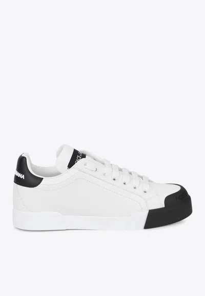 Dolce & Gabbana Portofino Low-top Sneakers In White