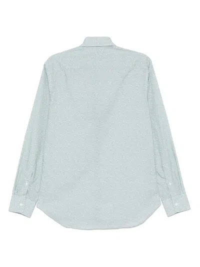 Canali Printed Shirt In Blue