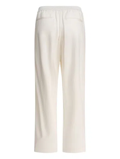 Brunello Cucinelli Tailored Trousers With Side Stripe Detail In White