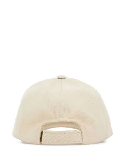Isabel Marant Cotton Tyron Baseball Cap With Curved Brim In Neutrals
