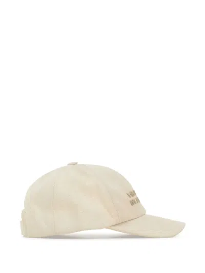 Isabel Marant Cotton Tyron Baseball Cap With Curved Brim In Neutrals