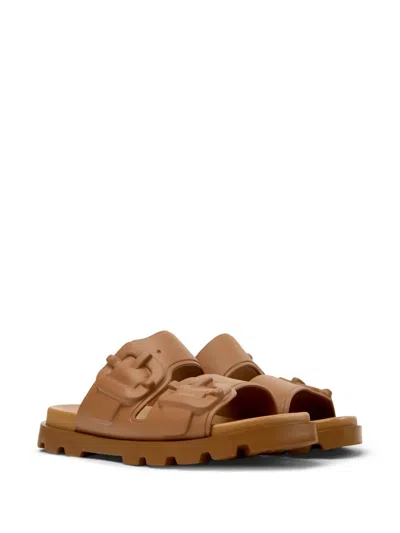 Camper Brutus Slide Sandal In Brown