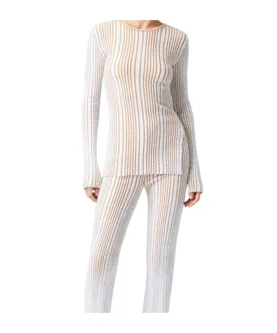 Missoni Sequin-embellished Ribbed Minidress In White