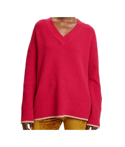 Momoní V-neck Sweater In Red
