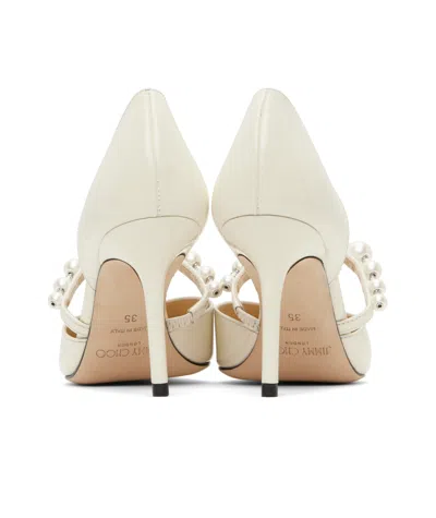 Jimmy Choo Aurelie 65 Decollete In Paint With Pearls In White