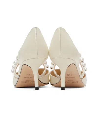 Jimmy Choo Aurelie 65 Decollete In Paint With Pearls In White