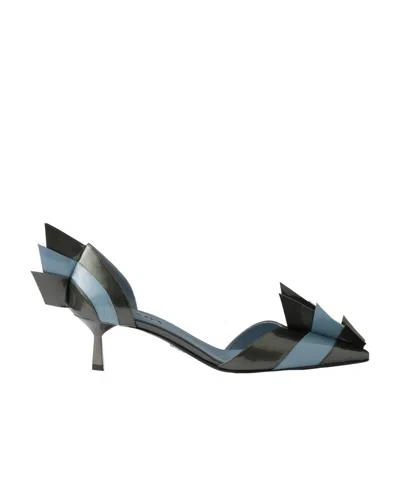 Prada Scarpe Con Tacco In Pelle Bicolor  Donna In Multi