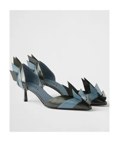 Prada Scarpe Con Tacco In Pelle Bicolor  Donna In Multi