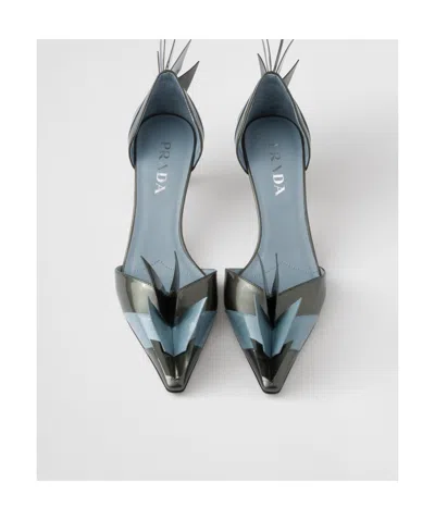 Prada Scarpe Con Tacco In Pelle Bicolor  Donna In Multi