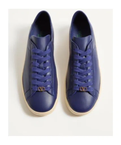 Valentino Garavani Royco Leather Sneakers With Rubber Sole In Multi