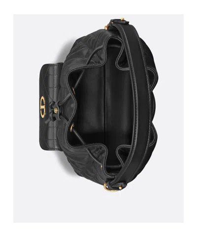 Dior Small  Caro Bucket Bag In Black