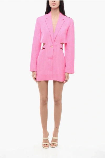 Jacquemus Bari Mini Blazer Dress In Purple