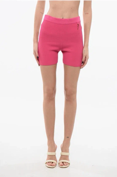 Jacquemus Strethcy Pralu Shorts With Logo In Pink