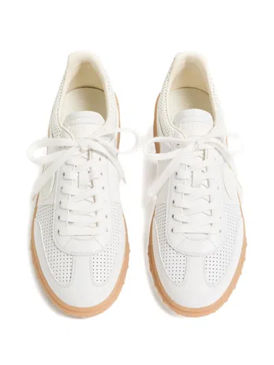 Valentino Garavani Nappa Leather Upvillage Round Toe Sneakers In White