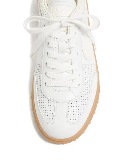 Valentino Garavani Nappa Leather Upvillage Round Toe Sneakers In White
