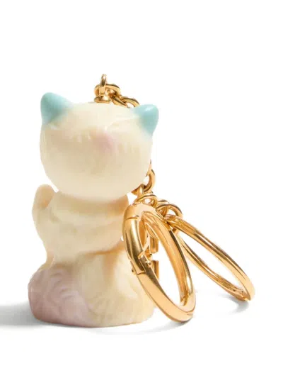 Valentino Garavani Le Chat De La Maison Gold-tone And Plastic Key Fob