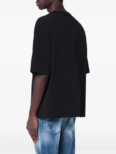 Dsquared2 Logo Graphic Crew Neck Relaxed Fit T-shirt In Black