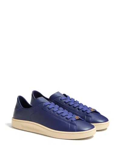 Valentino Garavani Royco Leather Sneakers With Rubber Sole In Multi