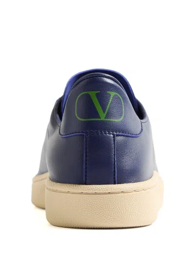 Valentino Garavani Royco Leather Sneakers With Rubber Sole In Multi