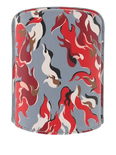 St Dupont Flame-patterned Cigar Holder In Grey