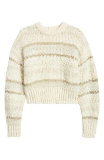 Frame Textured Stripe Sweater In Cream Multi In Cream Multi