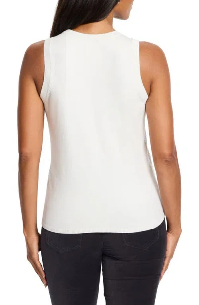 Nic + Zoe Sequin Knit Tank In Cream In Cream