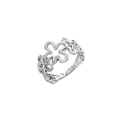 Lucy Quartermaine Splash Ring In Sterling Silver