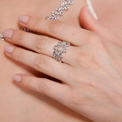 Lucy Quartermaine Splash Ring In Sterling Silver