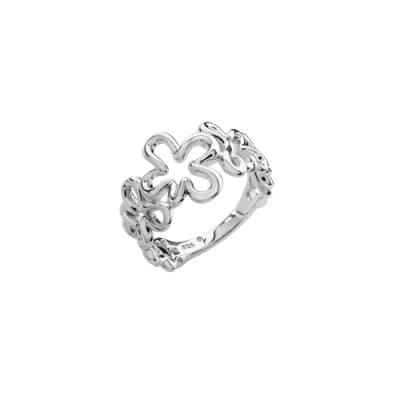 Lucy Quartermaine Splash Ring In Sterling Silver