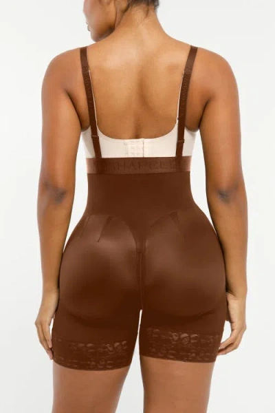 Shapellx Firm Tummy Compression Bodysuit Shaper With Butt Lifter In Mocha