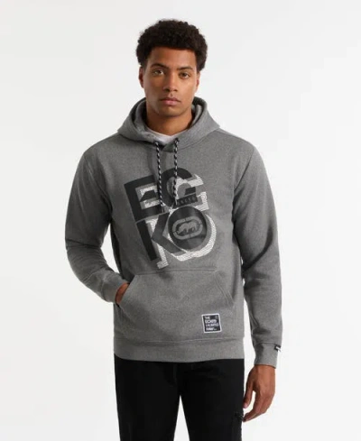 Ecko Unltd Men's Revived Pullover Hoodie In Marled Grey